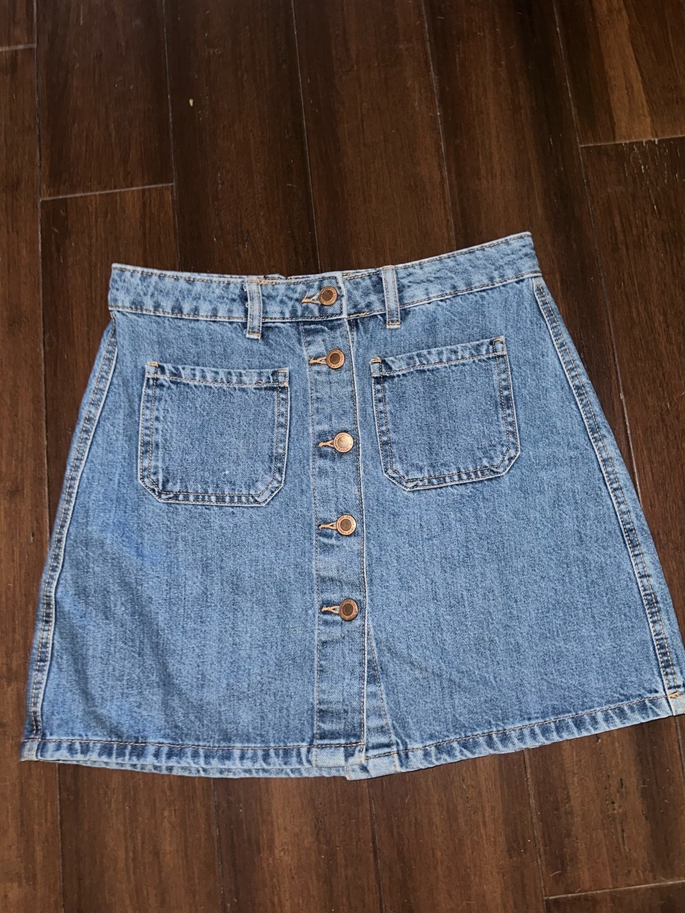 Vintage Bershka Denim Button Up Skirt